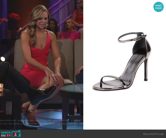 Stuart Weitzman Nudistsong Sandals worn by Hannah Brown on The Bachelorette