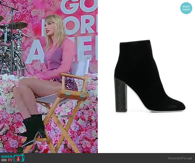 René Caovilla Jewelled Heel Ankle Boots