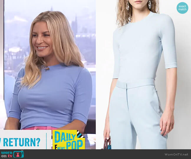 Rosetta Getty Classic Plain T-shirt worn by Morgan Stewart on E! News