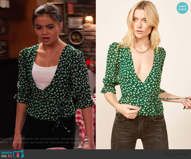 Reformation Emma Top worn by Nick (Siena Agudong) on No Good Nick