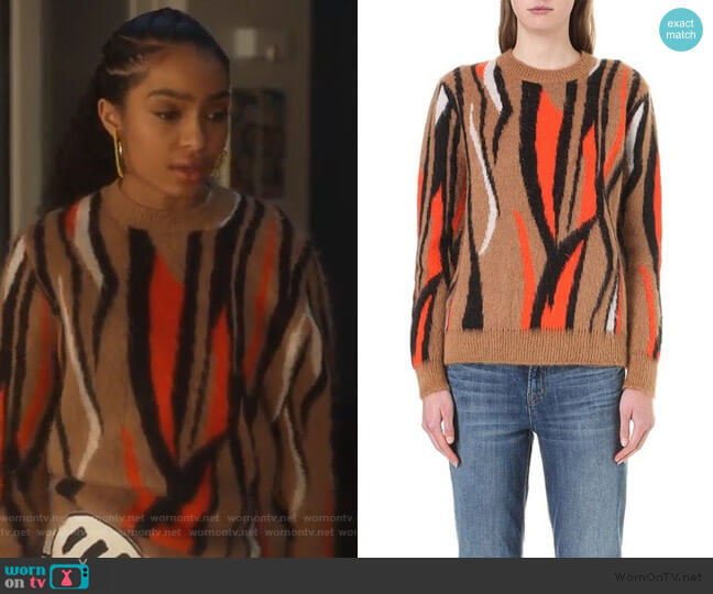 Sandro Dakota Sweater worn by Zoey Johnson (Yara Shahidi) on Grown-ish