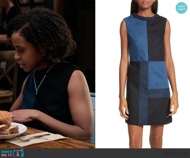 Ted Baker Morfee London Colorblock Denim A-Line Dress worn by Ani (Grace Saif) on 13 Reasons Why