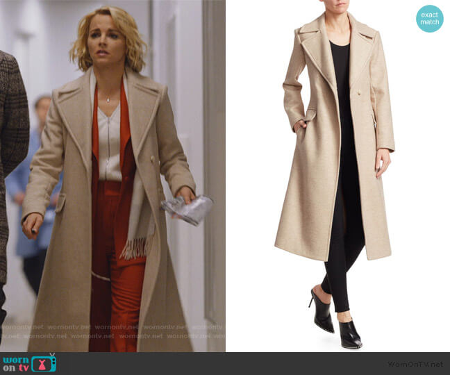 Theory Perfect Belted Coat worn by Lizzie Needham (Bojana Novakovic) on Instinct