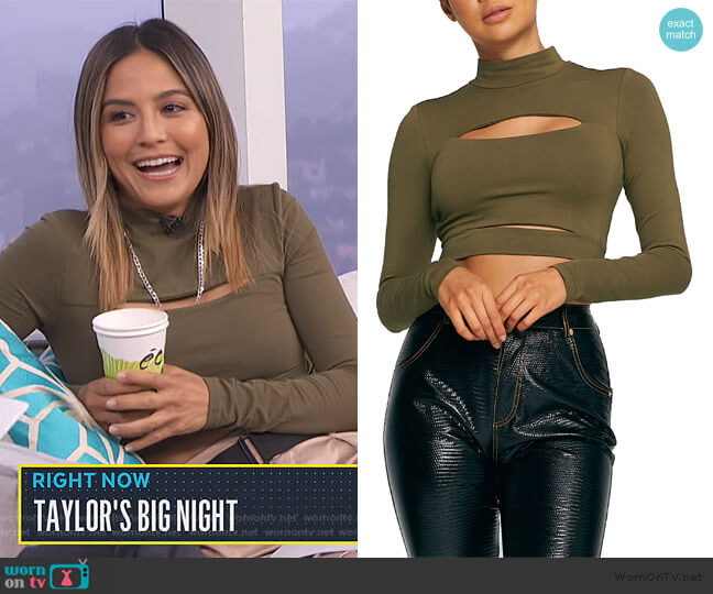 Tiger Mist Shecki Cutout Crop Top worn by Erin Lim on E! News