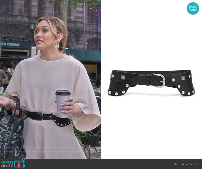 Isabel Marant Tricy embellished Leather Waist Belt worn by Kelsey Peters (Hilary Duff) on Younger