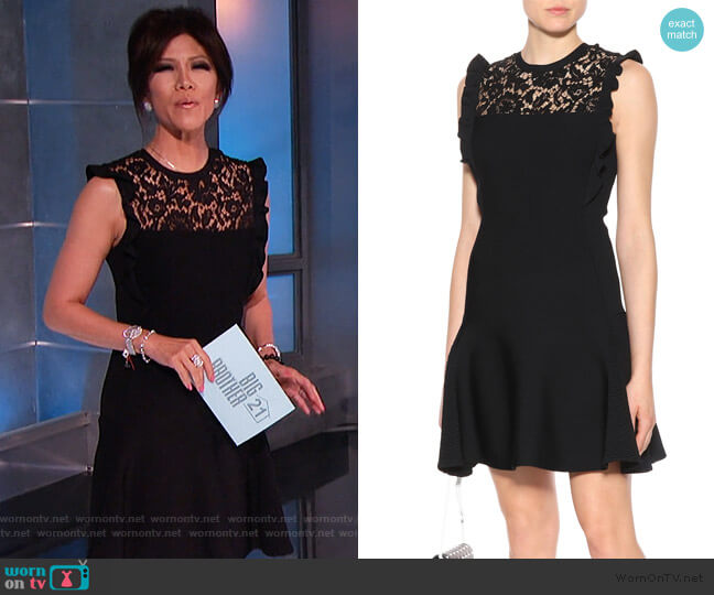 Valentino Lace-panel minidress worn by Julie Chen on Big Brother