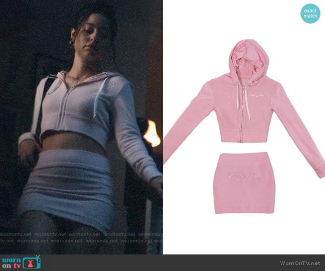 Akna Pink Baby Girl Swarovski Set worn by Maddy Perez (Alexa Demie) on Euphoria