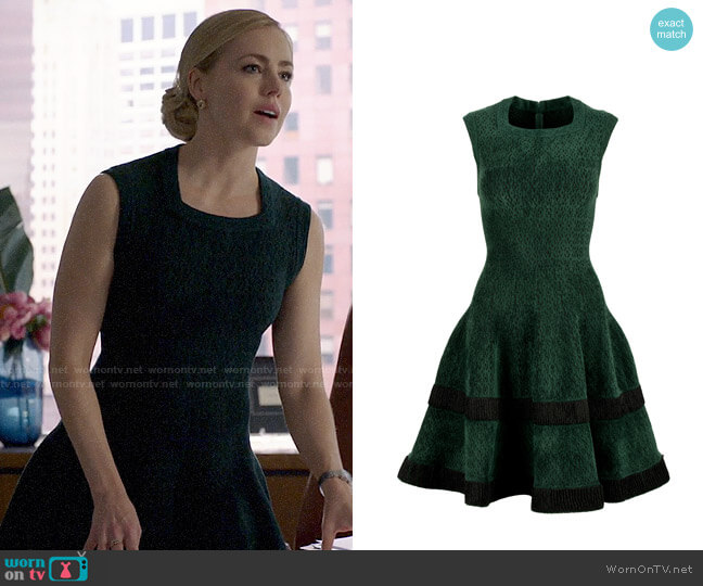 Alaia Square Neck Silk Dress worn by Katrina Bennett (Amanda Schull) on Suits