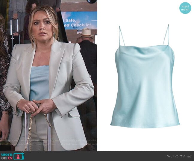 Alice + Olivia Harmon Drapey Camisole worn by Kelsey Peters (Hilary Duff) on Younger
