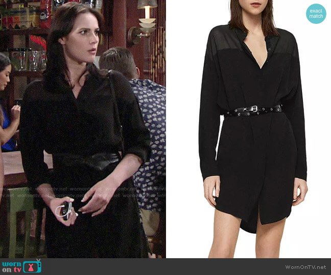 All Saints Helle Shirt Dress worn by Tessa Porter (Cait Fairbanks) on The Young and the Restless