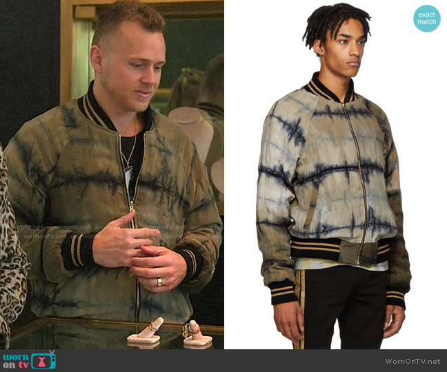 Amiri Reversible Tie Dye Bomber Jacket worn by Spencer Pratt (Spencer Pratt) on The Hills New Beginnings