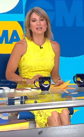 Amy’s yellow lace dress on Good Morning America