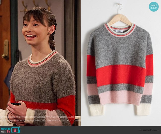 & Other Stories Wool Blend Striped Sweater worn by Molly (Lauren Lindsey Donzis) on No Good Nick