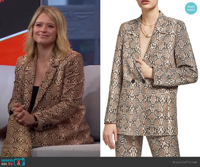 Anine Bing Madeleine Blazer worn by Sara Haines on Good Morning America