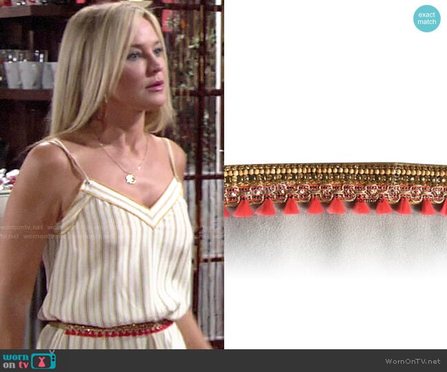 Deepa Anika Embellished Belt worn by Sharon Newman (Sharon Case) on The Young and the Restless