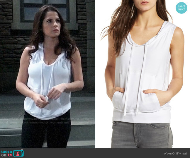 Bailey 44 Shoulder Hopper Sleeveless Hoodie worn by Sam McCall (Kelly Monaco) on General Hospital