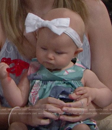 Beth’s green floral dress on The Bold and the Beautiful