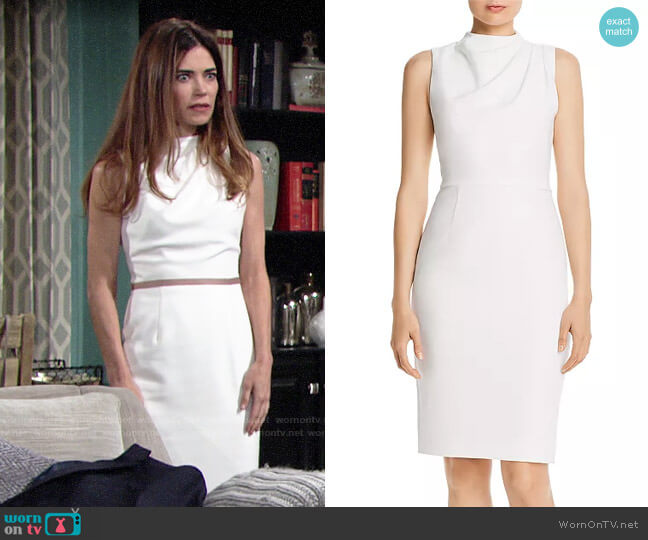 Black Halo Corrine Dress worn by Victoria Newman (Amelia Heinle) on The Young and the Restless