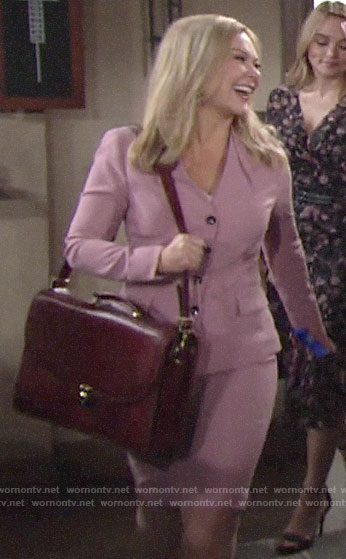 Britney’s pink skirt suit on The Young and the Restless