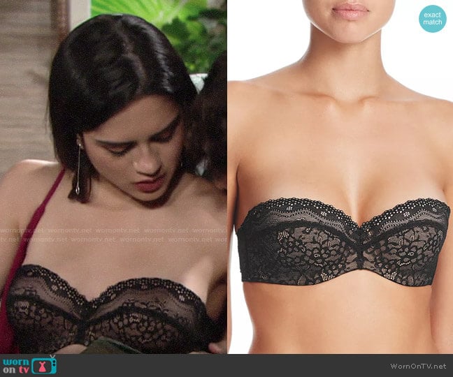 b.tempt'd by Wacoal b.enticing Strapless Bra worn by Lola Rosales (Sasha Calle) on The Young and the Restless