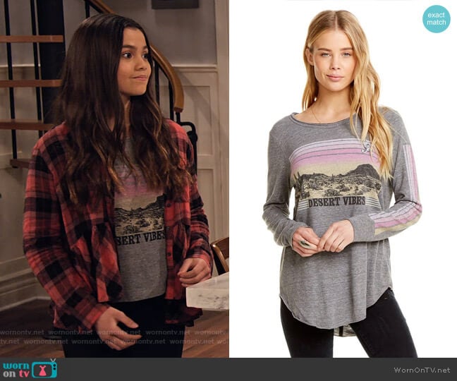BP Plaid Peplum Shirt worn by Nick (Siena Agudong) on No Good Nick