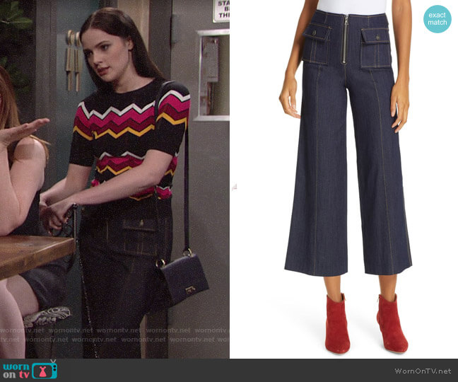 Cinq a Sept Azure Pants worn by Tessa Porter (Cait Fairbanks) on The Young and the Restless