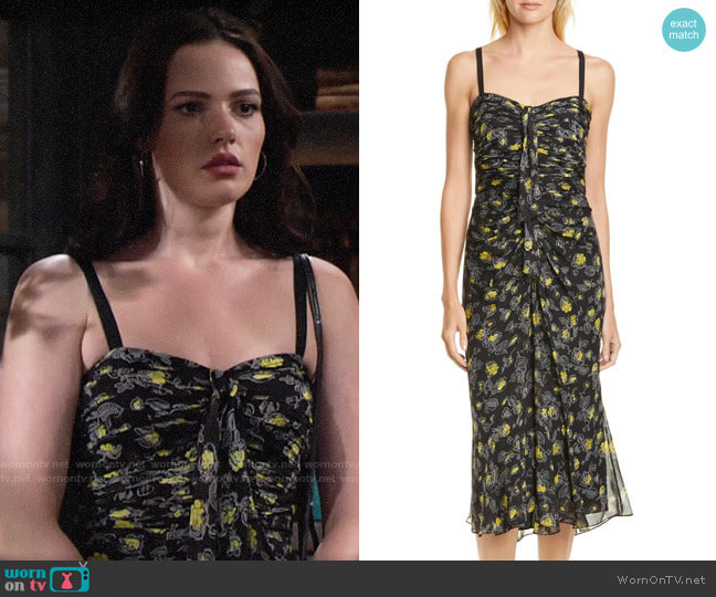 Cinq a Sept Margot Dress worn by Tessa Porter (Cait Fairbanks) on The Young and the Restless