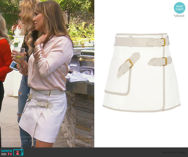 Derek Lam 10 Crosby Utility Wrap Skirt worn by Kelly Dodd on The Real Housewives of Orange County
