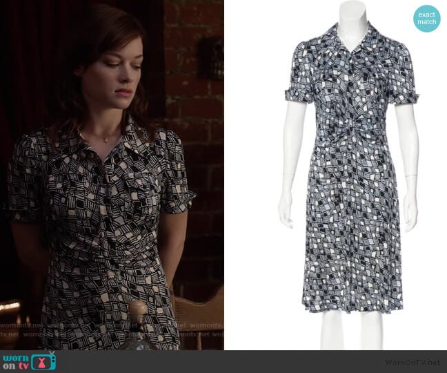Diane von Furstenberg Polly Anna Silk Dress worn by Lisa Donovan (Jane Levy) on What/If