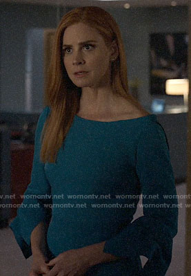 Donna’s blue flared sleeve dress on Suits