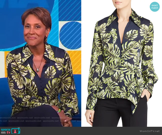 Elie Tahari Haylee Blouse worn by Robin Roberts on Good Morning America