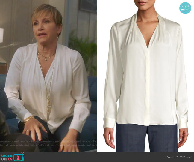 Elie Tahari Rosalina Blouse worn by Gabrielle Carteris (Gabrielle Carteris) on BH90210