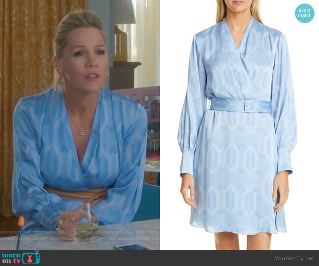 Equipment Fanetta Wrap Dress worn by Jennie Garth (Jennie Garth) on BH90210