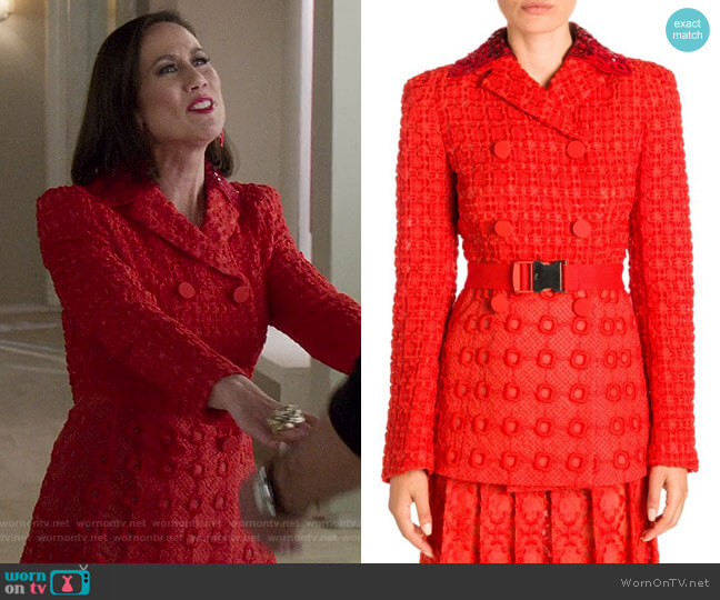 Fendi Organza Sequin Collar Double-Breasted Jacket worn by Diana Trout (Miriam Shor) on Younger