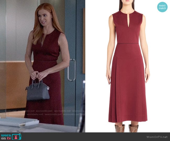 Fendi Pleated A-Line Midi Dress worn by Donna Paulsen (Sarah Rafferty) on Suits