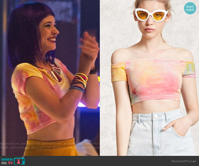 Forever 21 Velvet Off-the-Shoulder Top worn by Atria Nine (Raechelle Banno) on Pandora