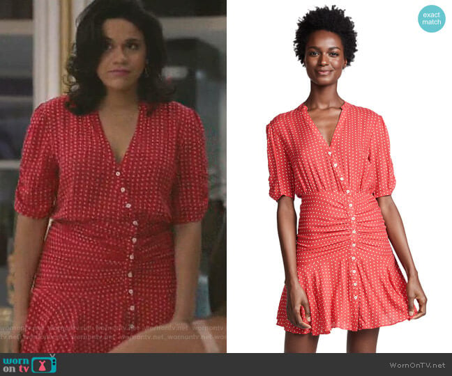 Free People Pippa Short Sleeve Mini Dress worn by Yoli (Justina Adorno) on Grand Hotel