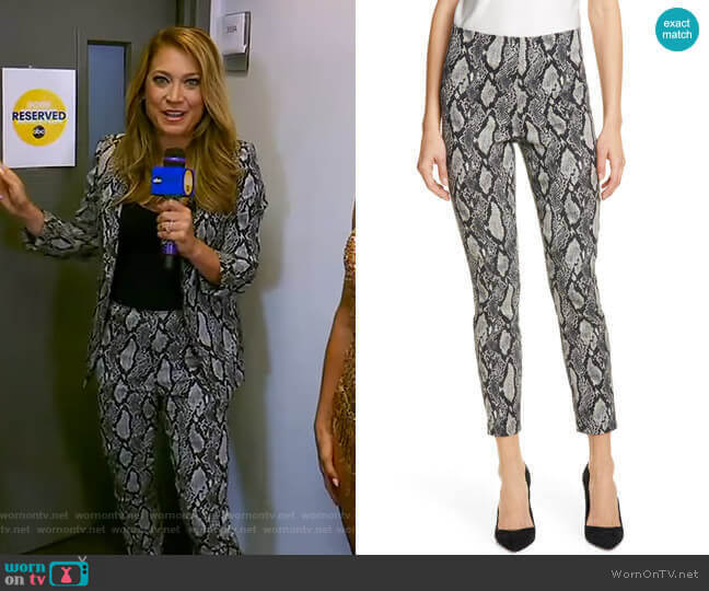 Alice + Olivia Gloriane Pants worn by Ginger Zee on Good Morning America