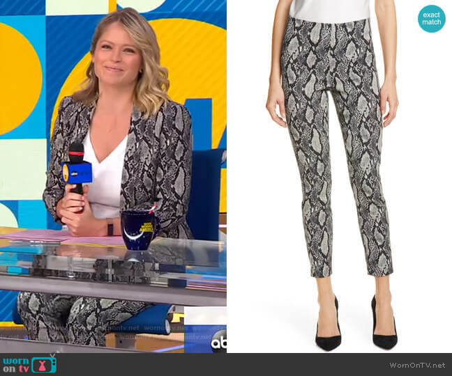 Alice + Olivia Gloriane Pants worn by Sara Haines on Good Morning America