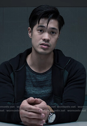 Zach’s green space dye tee on 13 Reasons Why