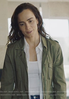 Teresa’s green utility jacket on Queen of the South