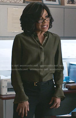 Helen’s green blouse on Grand Hotel