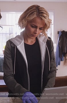 Lizzie’s colorblock hooded jacket on Instinct
