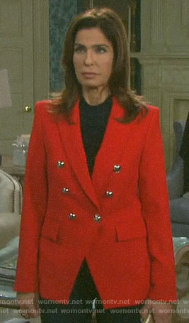 Hope’s red double breasted blazer on Days of our Lives