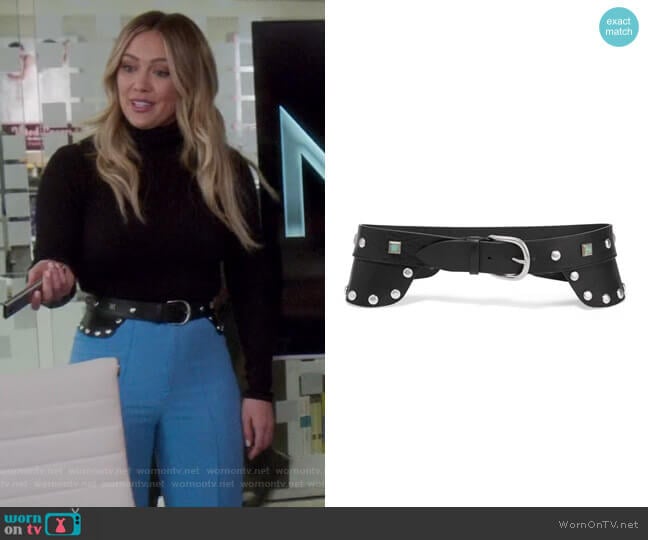 Isabel Marant Tricy embellished Leather Waist Belt worn by Kelsey Peters (Hilary Duff) on Younger