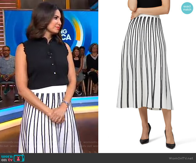 J.Crew Flare Sweater Skirt worn by Cecilia Vega on Good Morning America