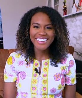 Janai’s white floral dress on Good Morning America