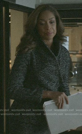 Jessica’s tweed jacket and skirt on Pearson