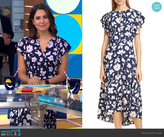 Kate Spade Splash Midi Dress worn by Cecilia Vega on Good Morning America