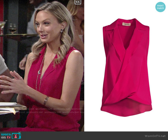 L'Agence Freja Top in Magenta worn by Abby Newman (Melissa Ordway) on The Young and the Restless